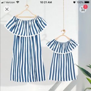 Toddler off the shoulder flounce dress